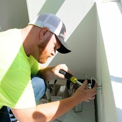 Residential Electrician working